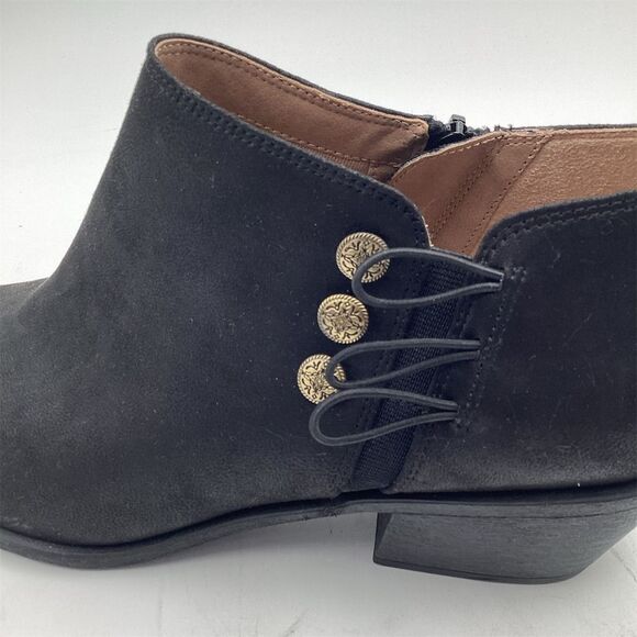 Life‎ Stride Soft  System Women's Black Suede Ankle Boots Size 10 M - Picture 6 of 10
